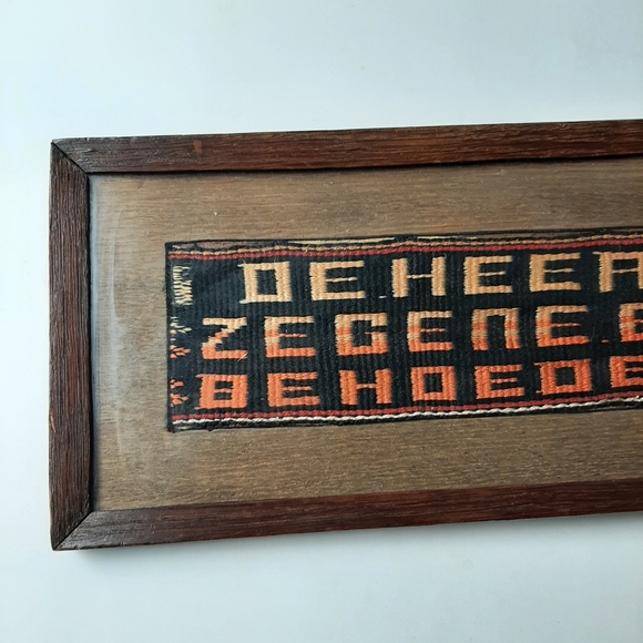 ๐ VINTAGE Dutch 1955 Bible Verse "May Lord Bless You and Keep You" Wall Art - Picture 2 of 14